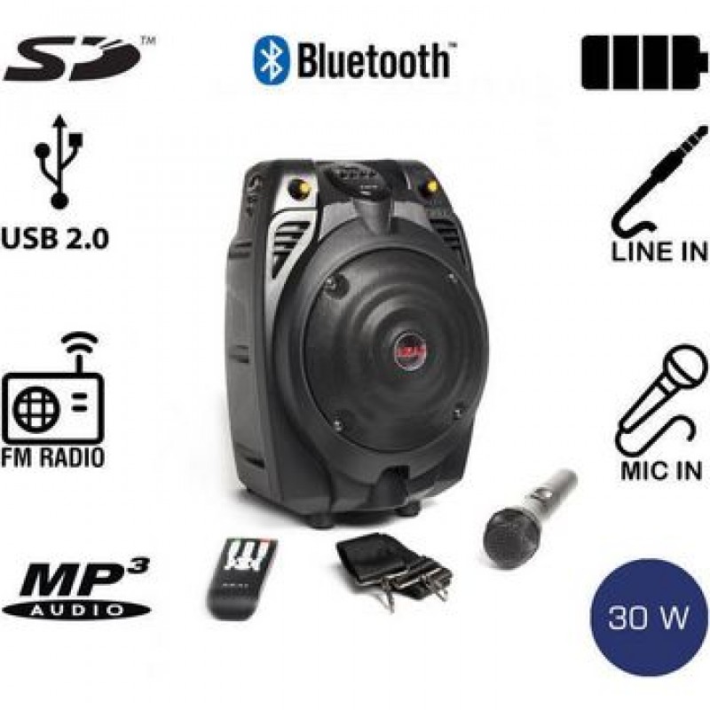 Akai SS022A-X6 Φορητό Ηχείο Karaoke με Bluetooth και Ασύρματο Μικρόφωνο Akai SS022A-X6 Φορητό Ηχείο Karaoke με Bluetooth και Ασύρματο Μικρόφωνο